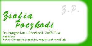 zsofia poczkodi business card
